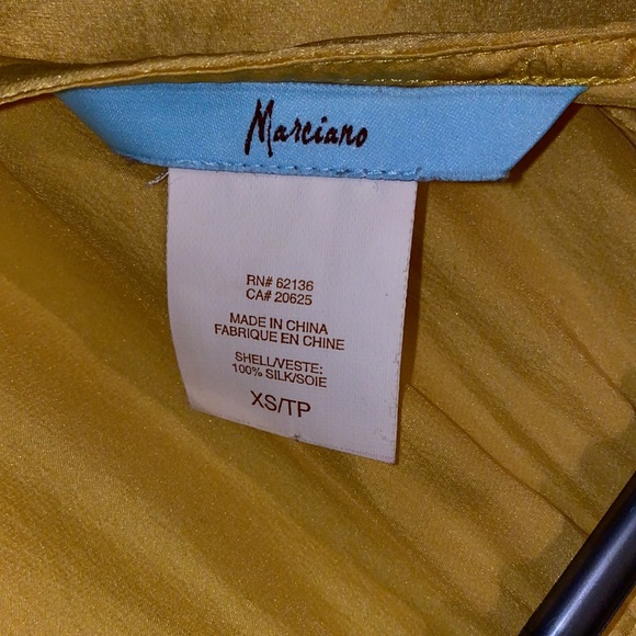 Marciano yellow halter-top. Mint condition. Size XS fits also Size S, 100% silk - Picture 5 of 7